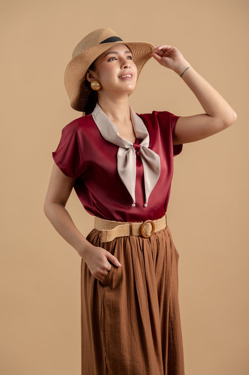 After Six Collection: Salome Scarf Top