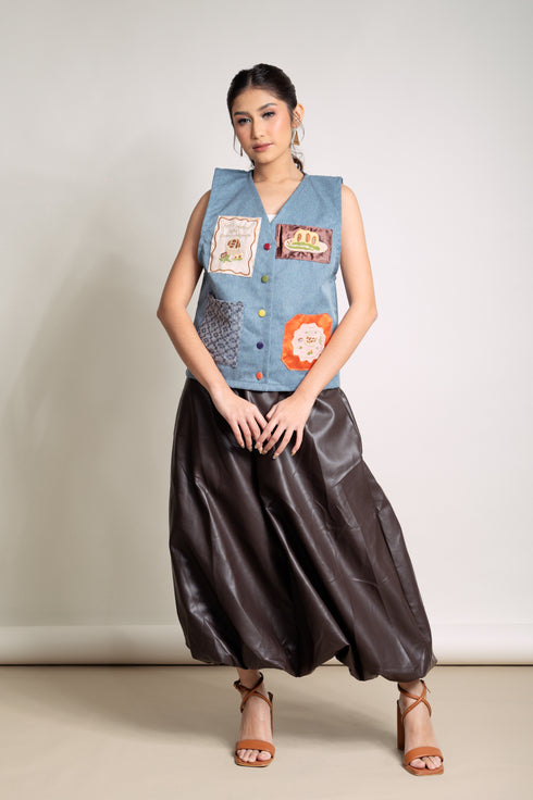 Pre-Holiday 2025: Sky Leather Skirt