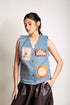 EMGEE by Get Spotted: Dakila Vest in Blue Denim (KBL)