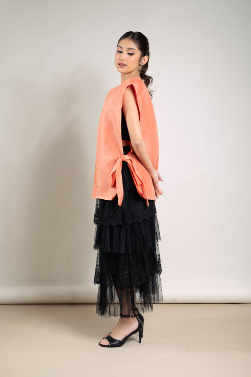 EMGEE by Get Spotted: Kidlat Bib in Pina Fabric (Rust)