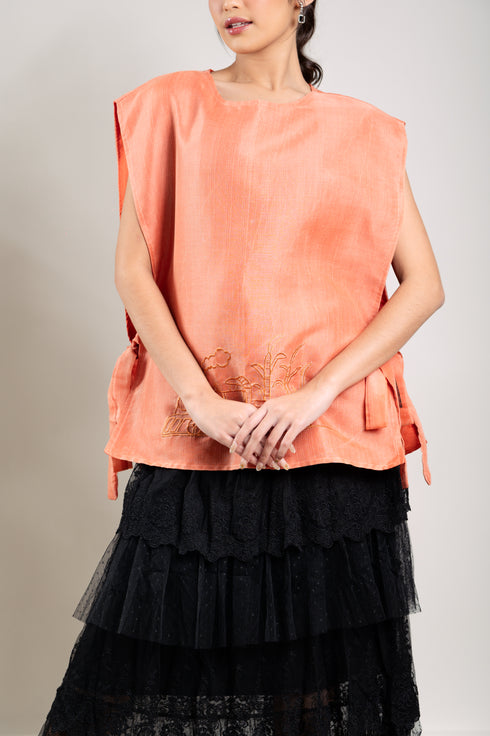 EMGEE by Get Spotted: Kidlat Bib in Pina Fabric (Rust)