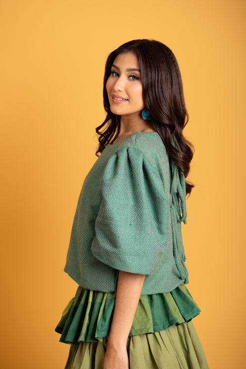 MNL EMGEE by Get Spotted: Oversized Gabriela in Green Hablon
