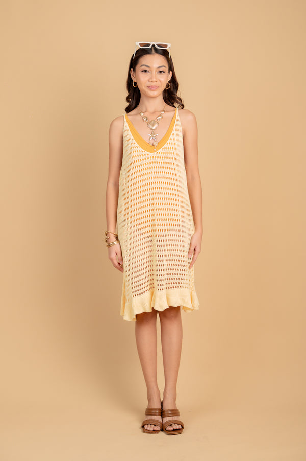 Summer '25: Lakawon Mini Dress in Buttery Yellow