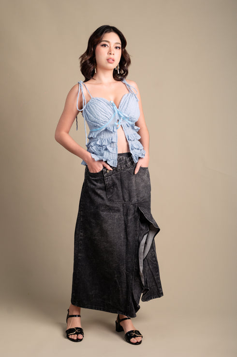 Zen Casuals: Sora Denim Skirt