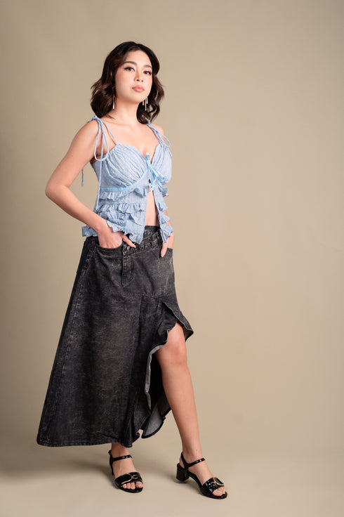 Zen Casuals: Sora Denim Skirt
