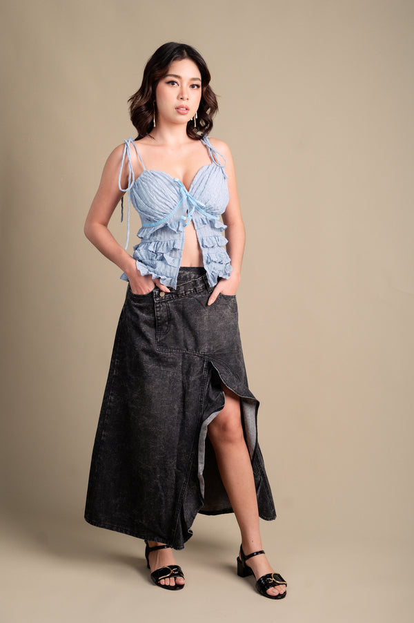 Zen Casuals: Sora Denim Skirt