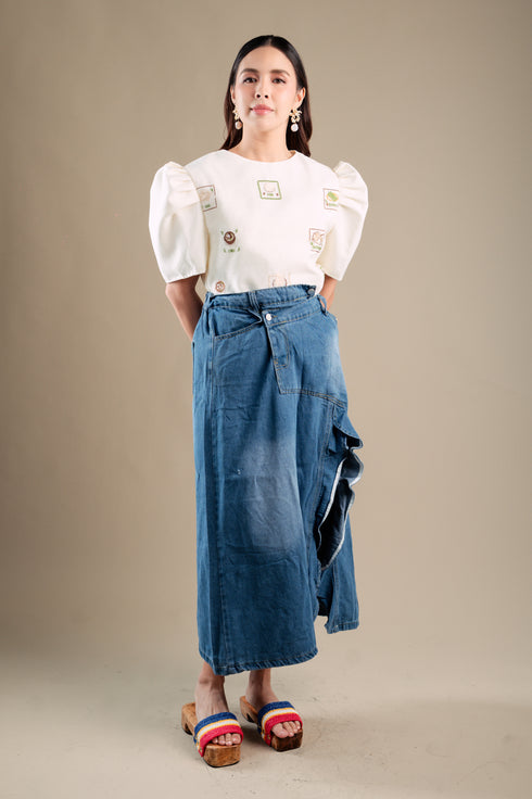 Zen Casuals: Sora Denim Skirt