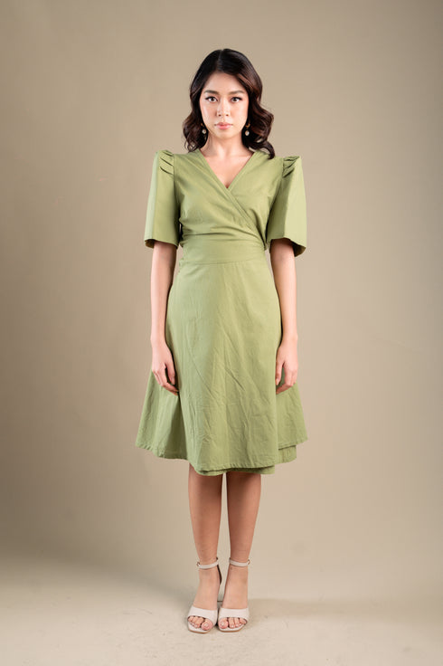 Maud London x Get Spotted: Julian Dress in Avocado