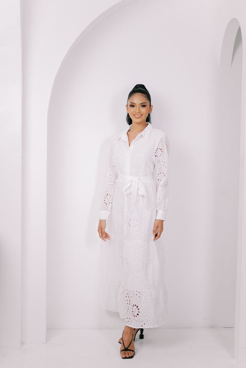 SPECIAL COLLECTION: Taro Eyelet Dress