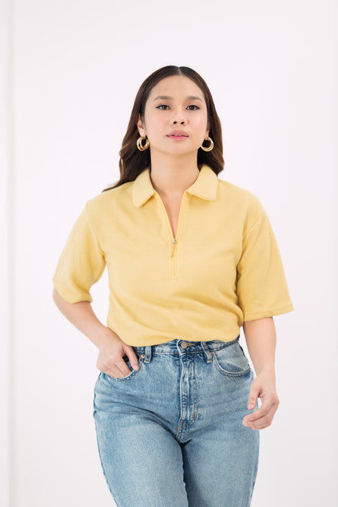 GS The Classics: Alma Zip Up Collar Top