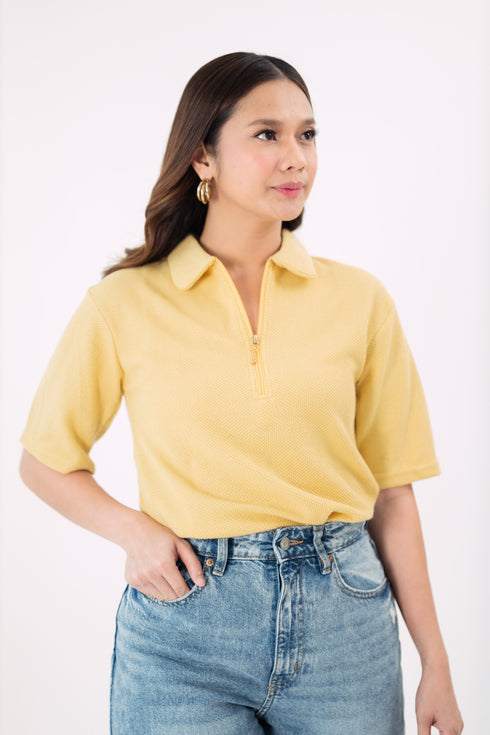 GS The Classics: Alma Zip Up Collar Top