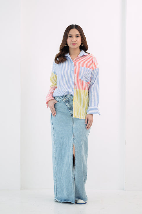 GS The Classics: Jaira Buttondown in Seersucker Fabric