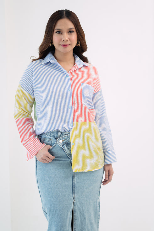 GS The Classics: Jaira Buttondown in Seersucker Fabric
