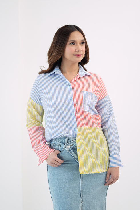 GS The Classics: Jaira Buttondown in Seersucker Fabric