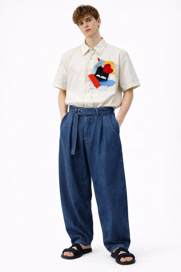 MNL EMGEE by Get Spotted: ALSR x GS Beni Button-down Linen Shirt WHITE