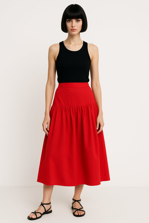 EMGEE by Get Spotted Holiday Col 2 2025: Yasmine Skirt in Red