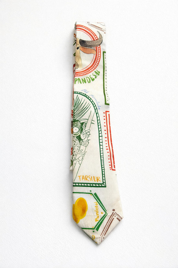 EMGEE by Get Spotted: Necktie in Pamana Postmark Fabric
