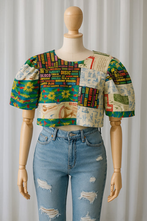 EMGEE by Get Spotted: Gabriela Top in Fabric Scraps