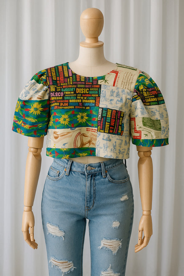 EMGEE by Get Spotted: Gabriela Top in Fabric Scraps