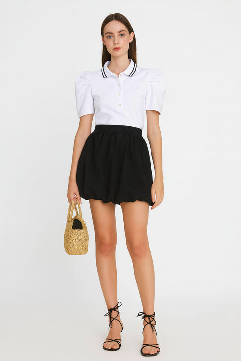 EMGEE by Get Spotted: Veejay Modern Filipiniana Polo in White