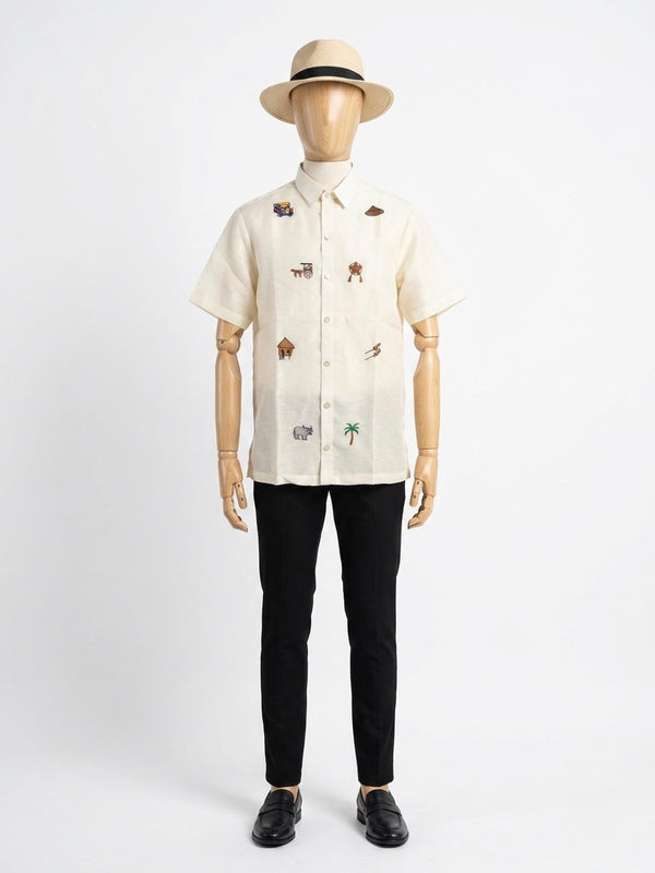 EMGEE by Get Spotted: Modern Filipiniana Trinidad Barong for Men