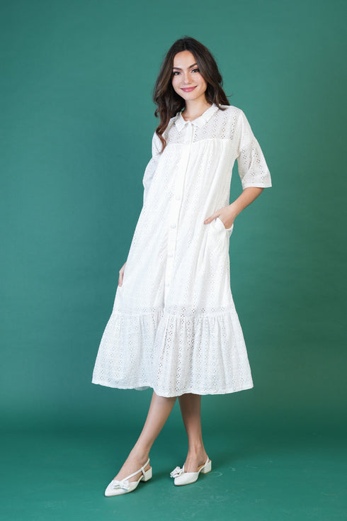GET SPOTTED SHOP STOCKS Jenny Whites Collection: New Arianne Premium Eyelet Dress