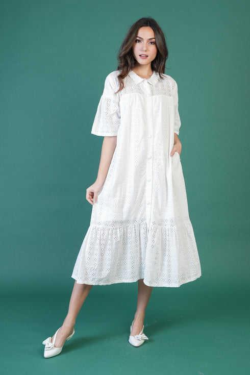GET SPOTTED SHOP STOCKS Jenny Whites Collection: New Arianne Premium Eyelet Dress