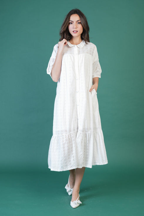 GET SPOTTED SHOP STOCKS Jenny Whites Collection: New Arianne Premium Eyelet Dress