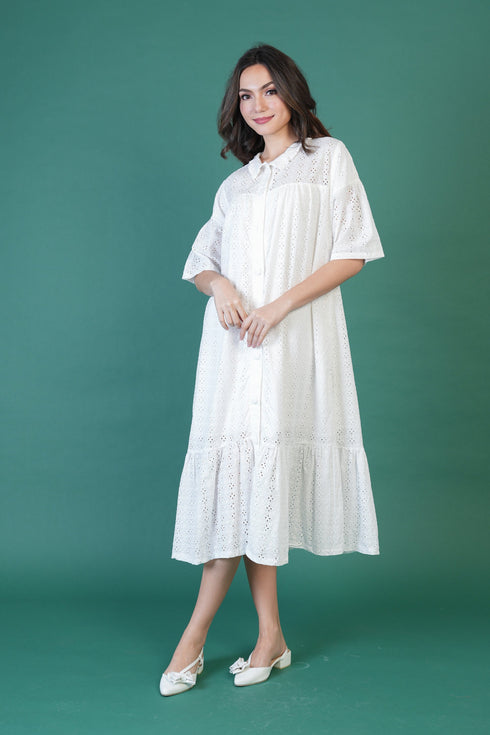 GET SPOTTED SHOP STOCKS Jenny Whites Collection: New Arianne Premium Eyelet Dress