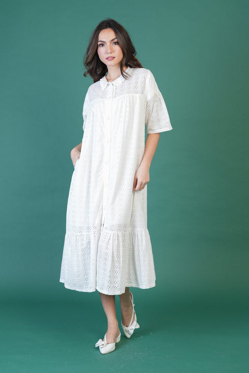 GET SPOTTED SHOP STOCKS Jenny Whites Collection: New Arianne Premium Eyelet Dress