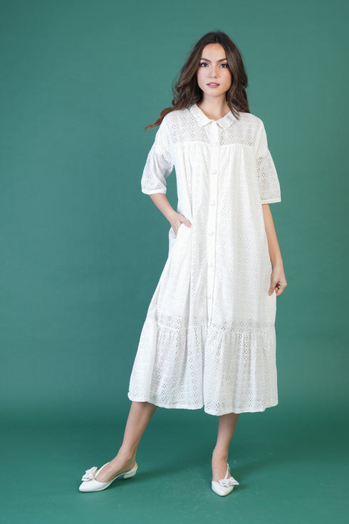 GET SPOTTED SHOP STOCKS Jenny Whites Collection: New Arianne Premium Eyelet Dress