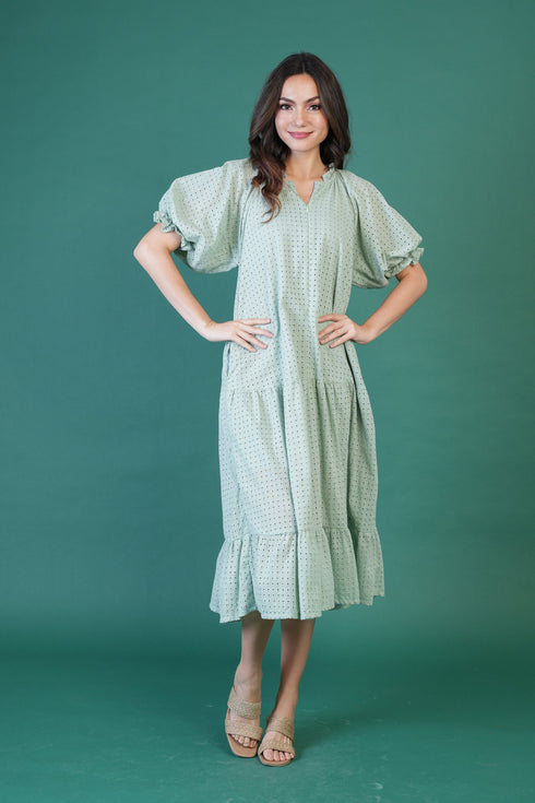 GET SPOTTED SHOP STOCKS Jenny Hues of Summer: NEW Audrey Premium Eyelet Dress