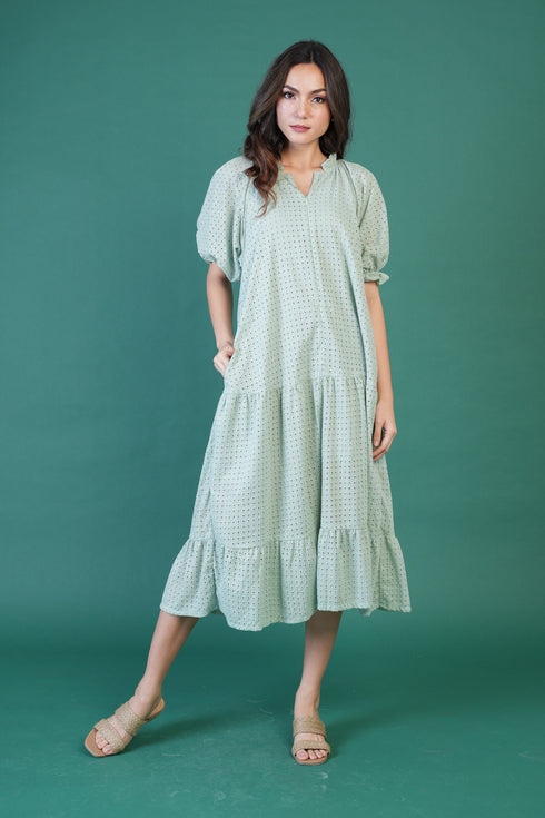 GET SPOTTED SHOP STOCKS Jenny Hues of Summer: NEW Audrey Premium Eyelet Dress