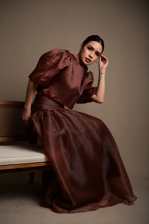 Lydia Skirt in Mocha Mousse