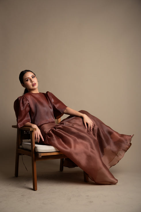 Lydia Skirt in Mocha Mousse