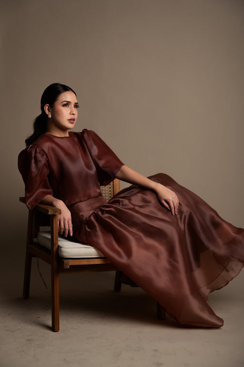 Lydia Skirt in Mocha Mousse