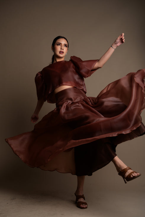 Lydia Skirt in Mocha Mousse