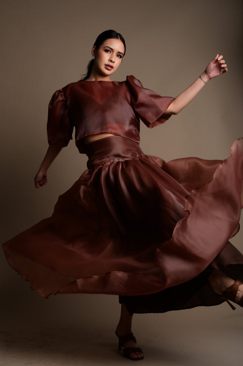 Lydia Skirt in Mocha Mousse