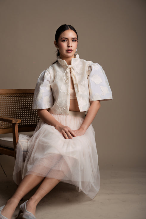 Maud London x Get Spotted: Gregoria in Limited Edition Embossed Fabric