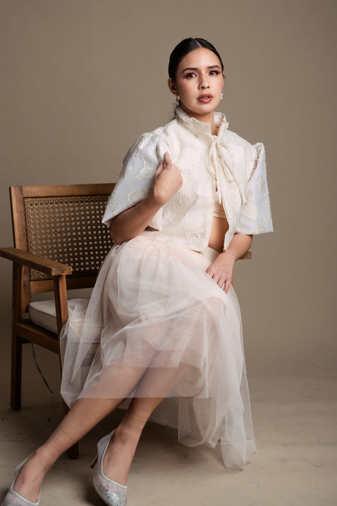 Maud London x Get Spotted: Gregoria in Limited Edition Embossed Fabric