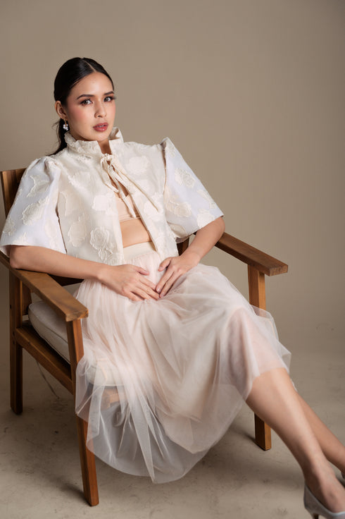 Maud London x Get Spotted: Gregoria in Limited Edition Embossed Fabric