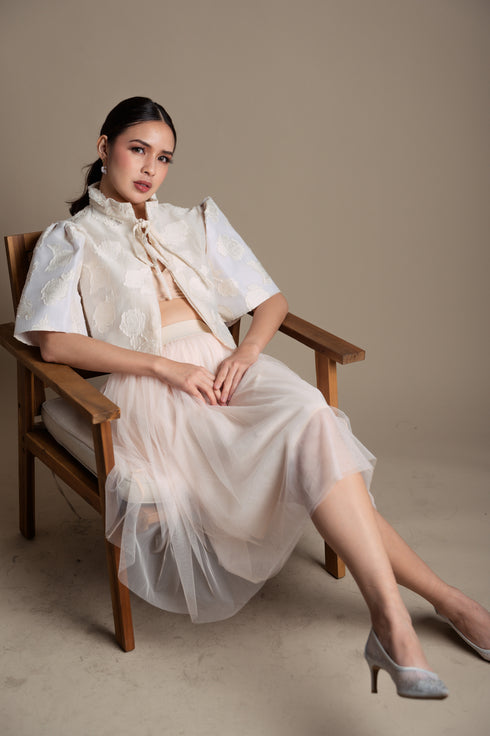 Maud London x Get Spotted: Gregoria in Limited Edition Embossed Fabric