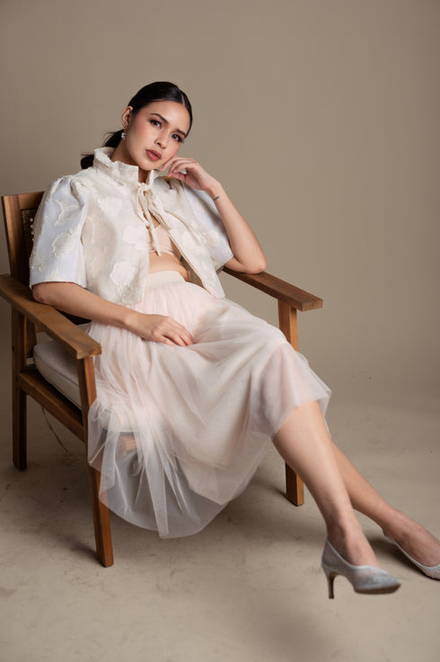 Maud London x Get Spotted: Gregoria in Limited Edition Embossed Fabric