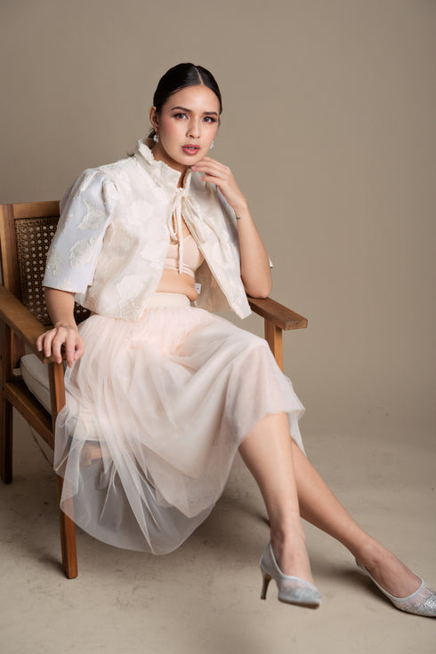 Maud London x Get Spotted: Gregoria in Limited Edition Embossed Fabric