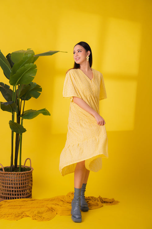 GET SPOTTED SHOP STOCKS Jenny Eyelet 3: Lauren Premium Eyelet Maxi Dress