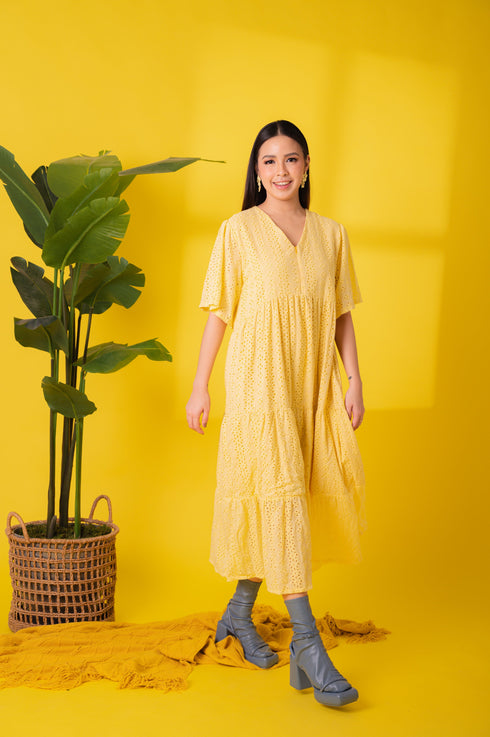 GET SPOTTED SHOP STOCKS Jenny Eyelet 3: Lauren Premium Eyelet Maxi Dress