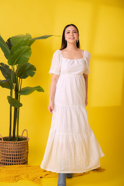 GET SPOTTED SHOP STOCKS Jenny Eyelet 3: Lara Premium Eyelet Dress