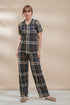 Plaid in Dark Blue Cotton Pyjama