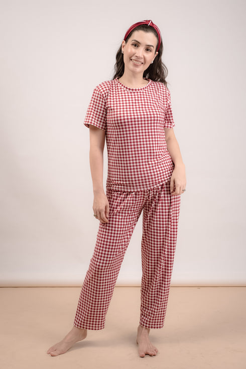 Holiday Cotton Pyjama in Red