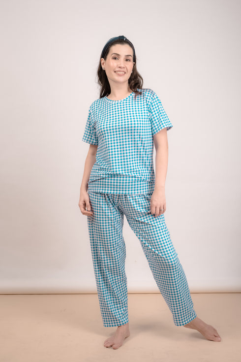 Holiday Cotton Pyjama in Blue